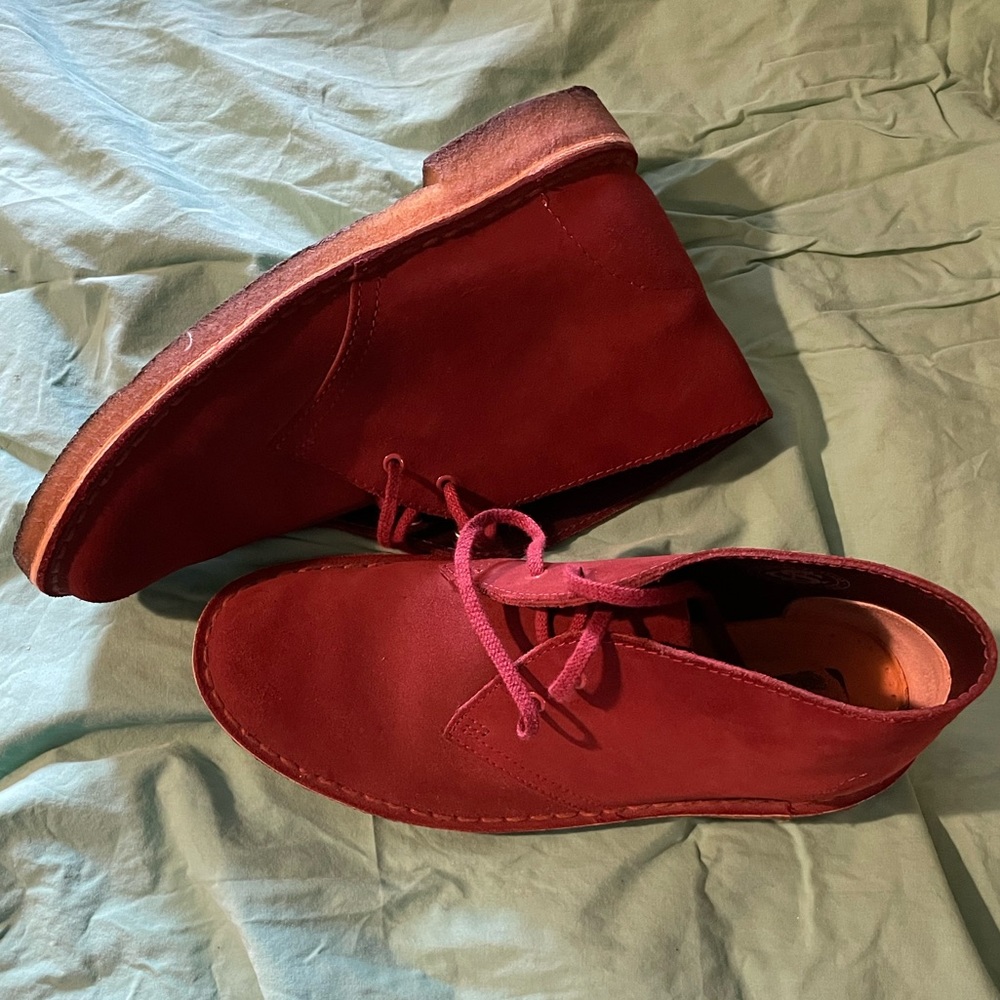 Clark’s x Charles F. Stead desert boot, suede leather, women size 7 1/2